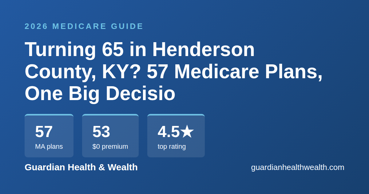 Turning 65 in Henderson County, KY? 57 Medicare Plans, One Big Decision (2026)