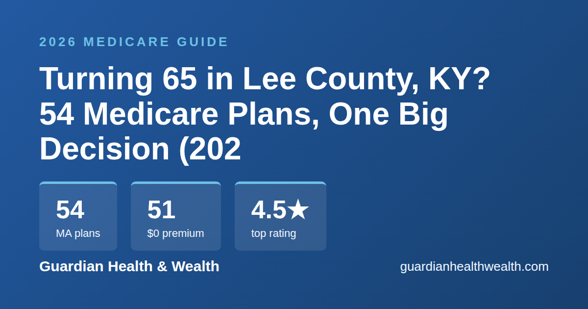 Turning 65 in Lee County, KY? 54 Medicare Plans, One Big Decision (2026)