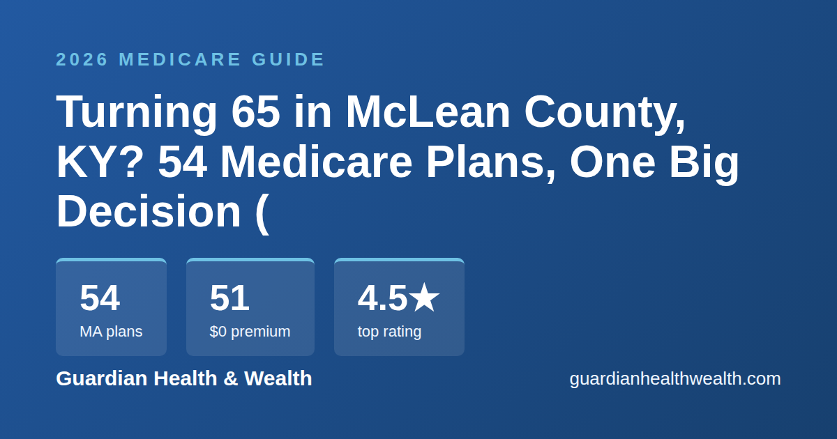 Turning 65 in McLean County, KY? 54 Medicare Plans, One Big Decision (2026)