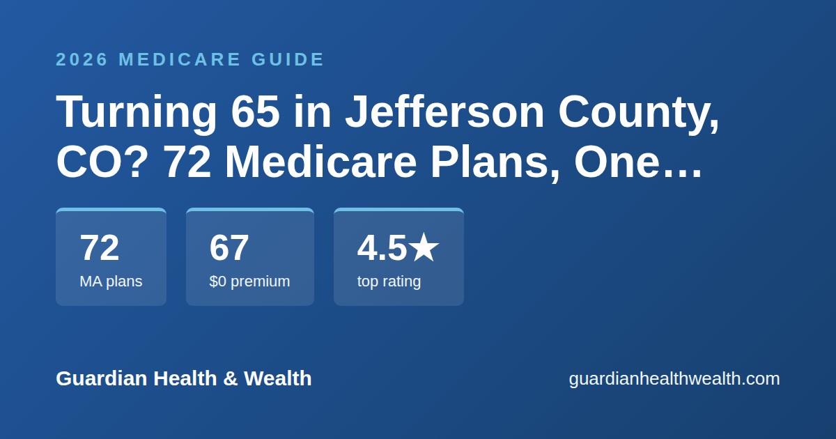 Turning 65 in Jefferson County, CO? 72 Medicare Plans, One Big Decision (2026)