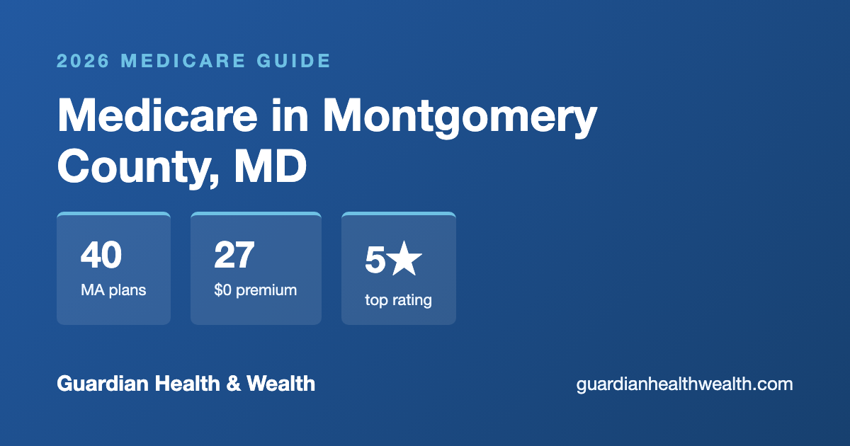 Medicare in Montgomery County, MD: 40 Plans, 27 With $0 Premiums (2026 Guide)