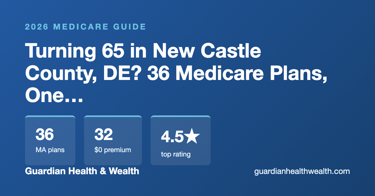 Turning 65 in New Castle County, DE? 36 Medicare Plans, One Big Decision (2026)