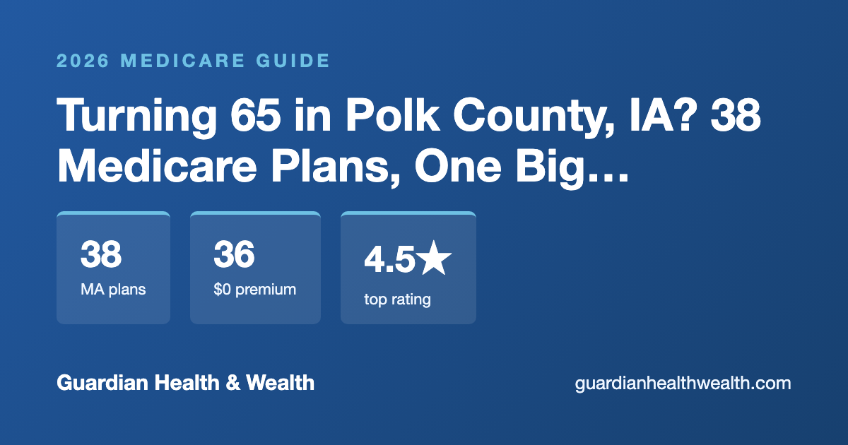 Turning 65 in Polk County, IA? 38 Medicare Plans, One Big Decision (2026)