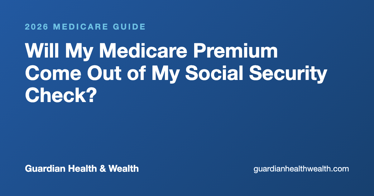 Will My Medicare Premium Come Out of My Social Security Check?
