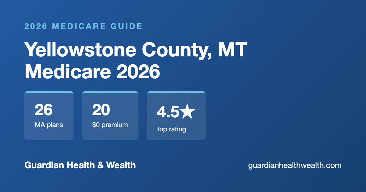Yellowstone County, MT Medicare 2026: 26 Plans Compared — Costs, Ratings Deadlines