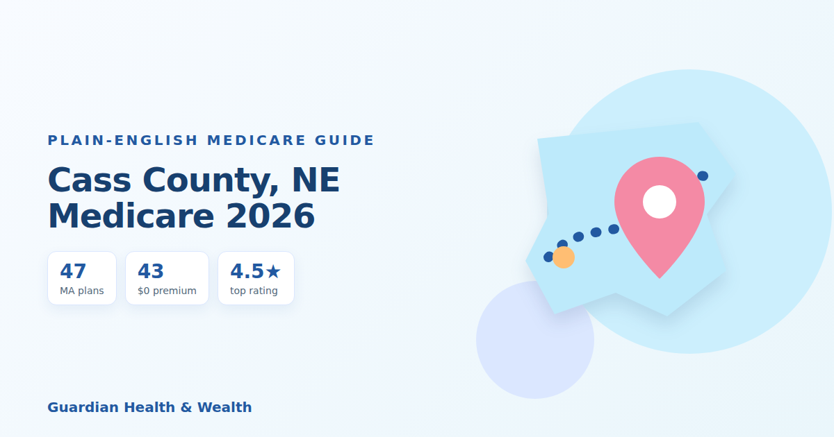 Illustrated guide: Cass County, NE Medicare 2026: 47 Plans Compared — Costs, Ratings Deadlines