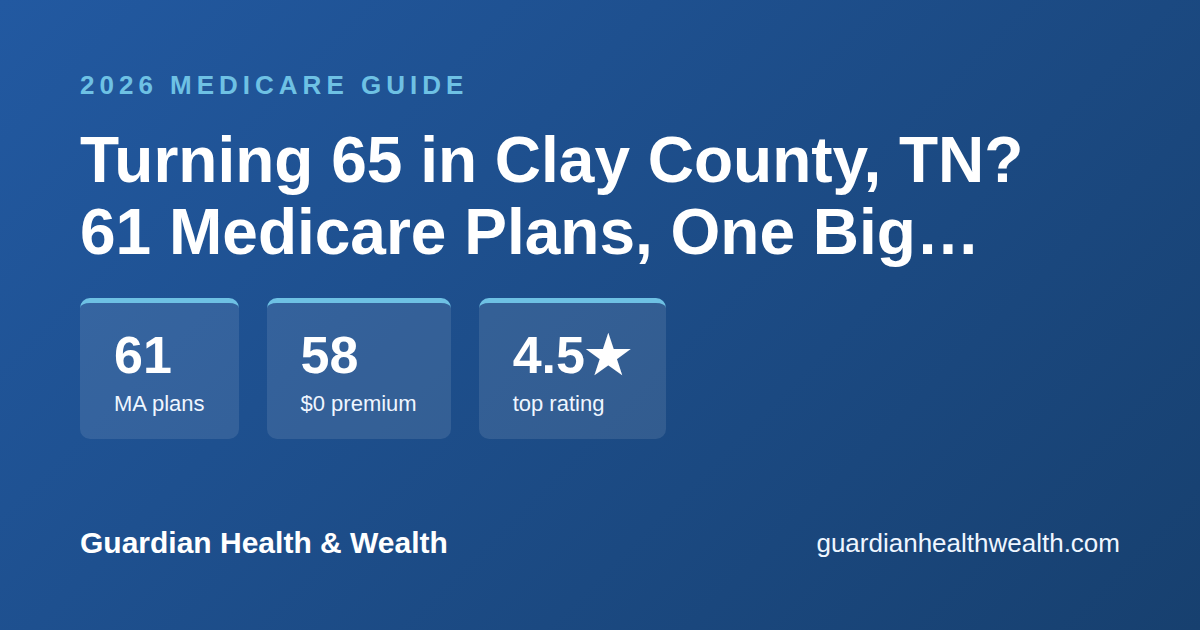 Turning 65 in Clay County, TN? 61 Medicare Plans, One Big Decision (2026)