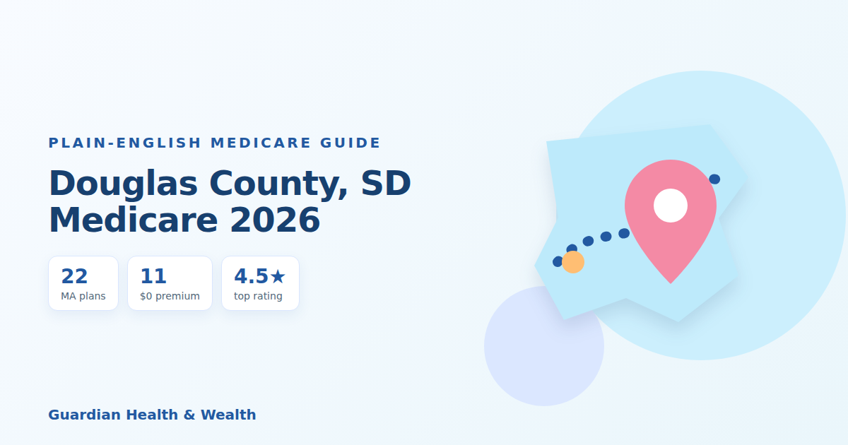 Illustrated guide: Douglas County, SD Medicare 2026: 22 Plans Compared (Costs, Ratings Deadlines)
