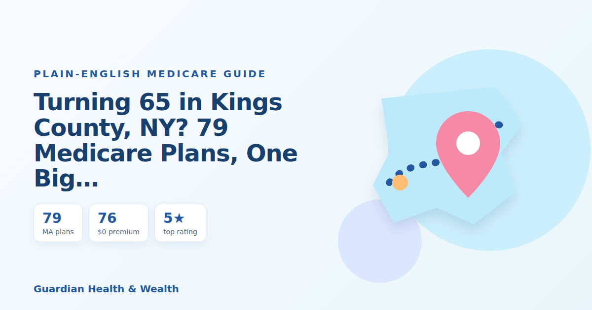 Illustrated guide: Turning 65 in Kings County, NY? 79 Medicare Plans, One Big Decision (2026)