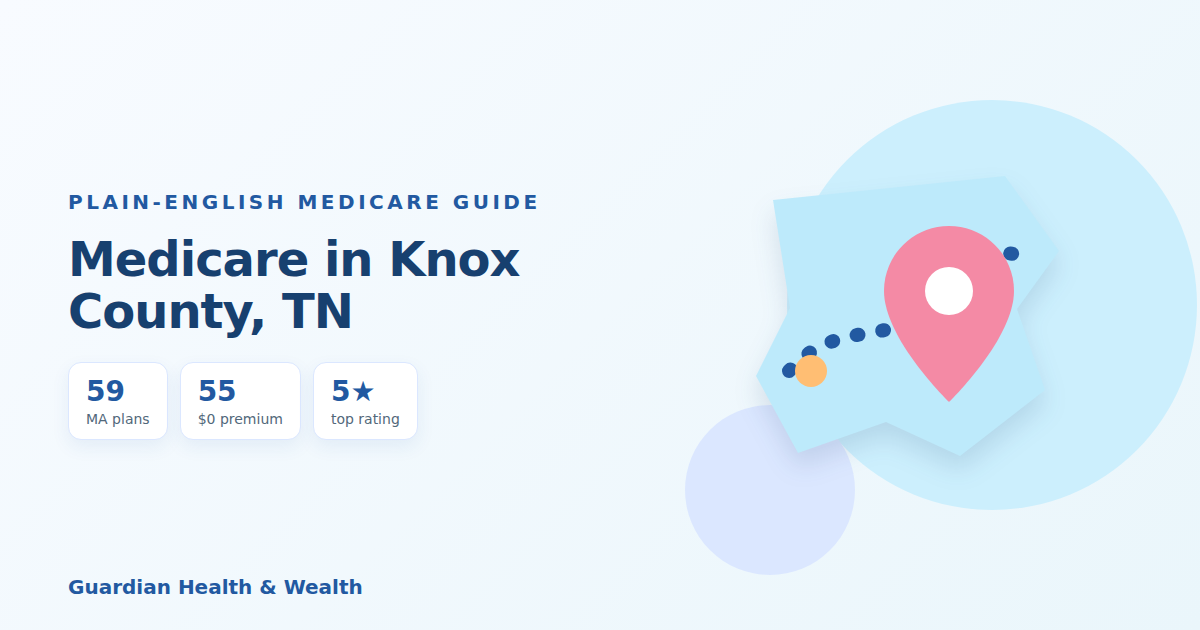 Illustrated guide: Medicare in Knox County, TN: 59 Plans, 55 With $0 Premiums (2026 Guide)