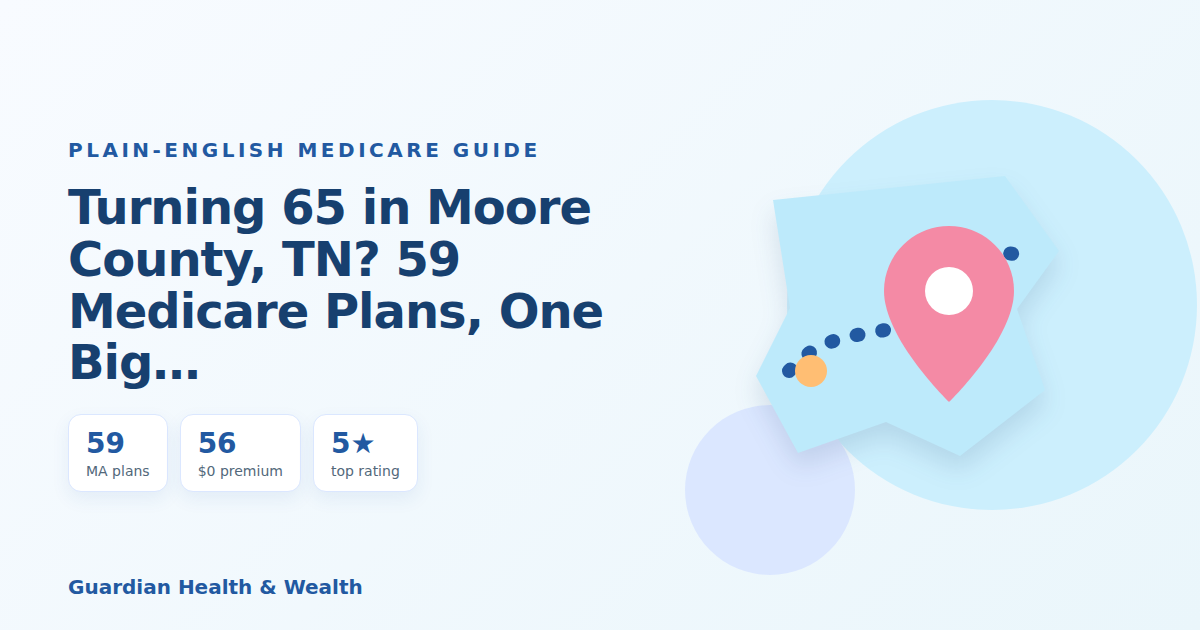 Illustrated guide: Turning 65 in Moore County, TN? 59 Medicare Plans, One Big Decision (2026)