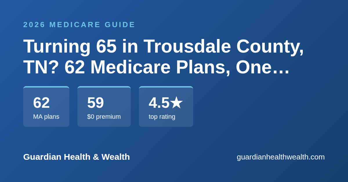 Turning 65 in Trousdale County, TN? 62 Medicare Plans, One Big Decision (2026)