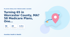 Illustrated guide: Turning 65 in Worcester County, MA? 58 Medicare Plans, One Big Decision (2026)