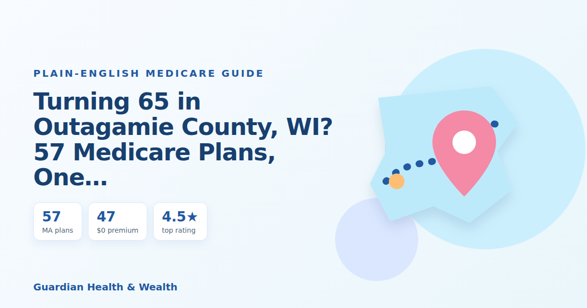 Illustrated guide: Turning 65 in Outagamie County, WI? 57 Medicare Plans, One Big Decision (2026)